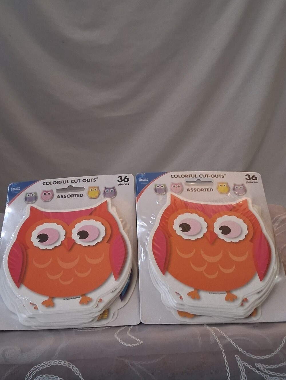 Colorful Owl Shaped Cut-Outs NWOT